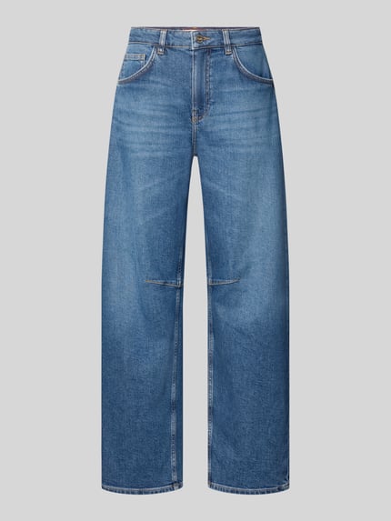 barrel fit jeans met steekzakken model 'Dara' Shop The Look MANNEQUINE