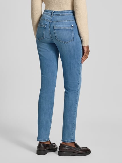 Christian Berg Woman Jeansy o kroju slim fit z kieszeniami z tyłu Jeansowy niebieski 5