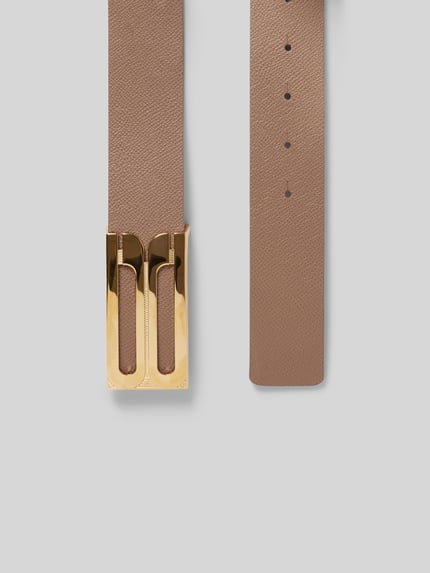 Victoria Beckham Riem met labeldetail Taupe - 4