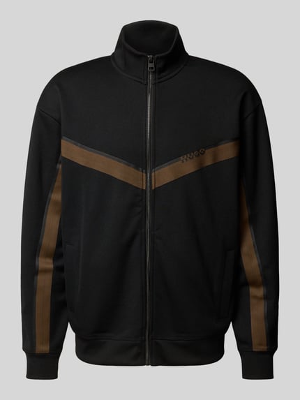 HUGO Bluza rozpinana o kroju regular fit z mieszanki bawełny model ‘DINGMOOR’ Czarny 2