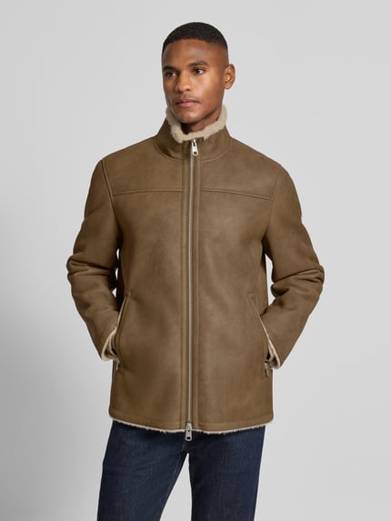 CINQUE Jacke in Leder-Optik Modell 'BARROW' Dunkelbraun 4