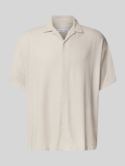 JACK & JONES Relaxed Fit Freizeithemd aus Viskose-Leinen-Mix Modell 'WAYNE' Offwhite 2