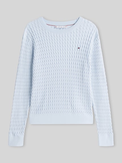 Tommy Hilfiger Regular fit pullover van pure katoen                                                                                                                                                                                                                                                                          ' Lichtblauw - 2