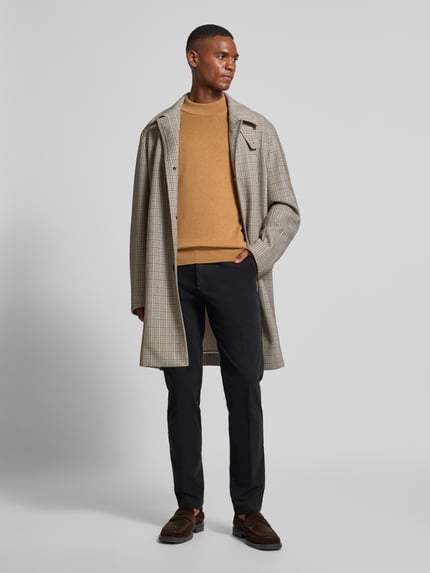 BOSS Slim fit broek van katoenmix, model 'KAITON1' Zwart - 1