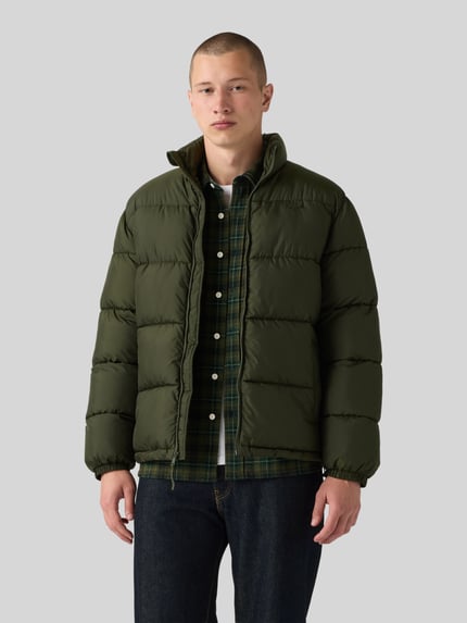Levi's® kurtka pikowana o kroju regular fit z detalem z logo model 'PIEDMONT' Oliwkowy 4