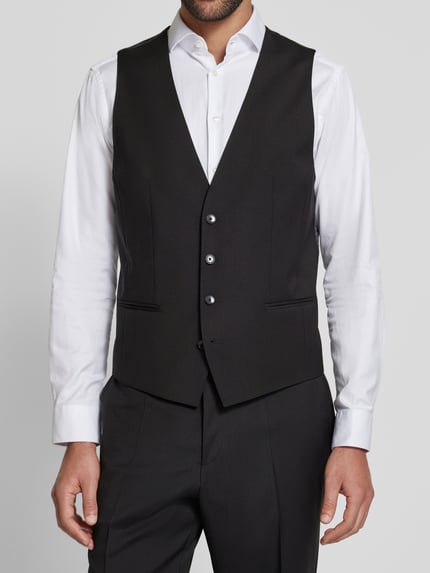 BOSS Gilet met knoopsluiting Zwart - 3