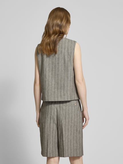 MOS MOSH Gilet met doorknoopsluiting, model 'Eriin Thelma' Middenbruin - 5