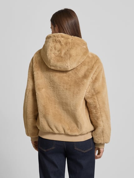 s.Oliver RED LABEL Regular fit jack van imitatiebont met capuchon Beige - 5