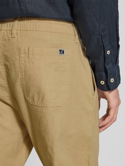 s.Oliver RED LABEL Relaxed Fit Chino Leinen-Baumwoll-Mix Beige 3