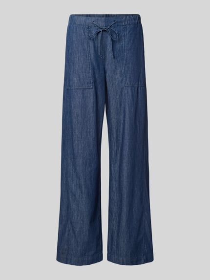 OPUS Wijdte broek van puur katoen model 'Melane line' Jeansblauw - 2