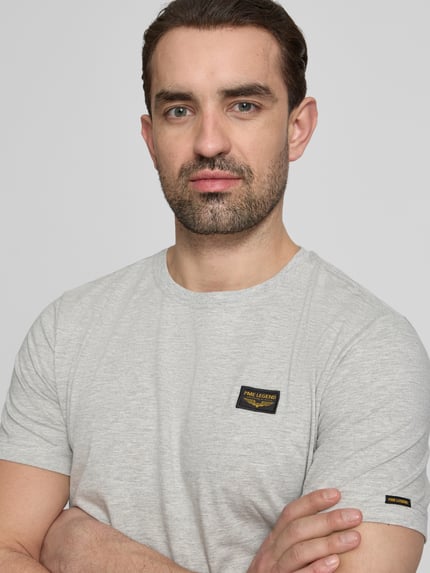 PME Legend T-Shirt mit Label-Details und Rundhalsausschnitt Hellgrau 3