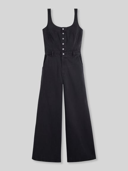 Levi's® Regular Fit Jumpsuit aus reiner Baumwolle Modell 'AUDRA SEAMED JUMPSUIT' Black 2