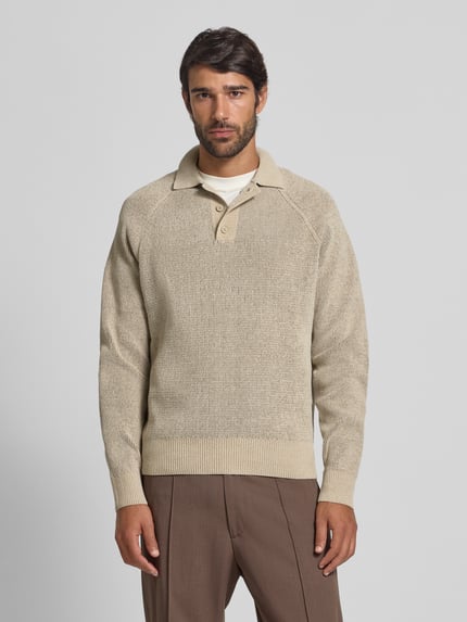 Jake*s Studio Men Strickpullover mit Polokragen Beige 4