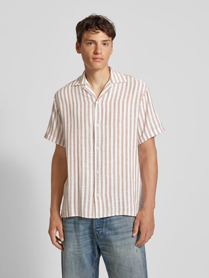 JACK & JONES Relaxed Fit Freizeithemd mit 1/2-Arm Modell 'NOTO' Beige 4