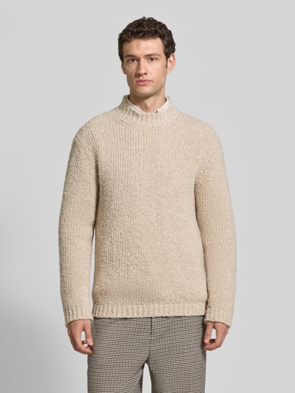 Marc O'Polo Sweter o kroju oversized z mieszanki żywej wełny Beżowy 4