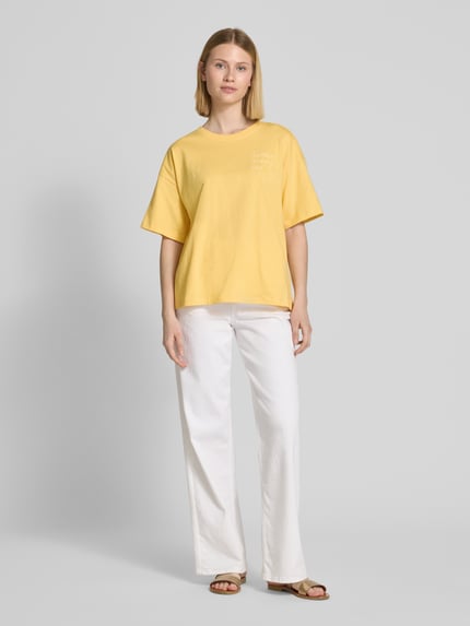 Jake*s Studio Woman Oversized T-Shirt mit Statement-Stitching GELB 1