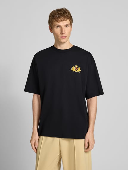 REVIEW T-Shirt mit Label-Patch Black 4