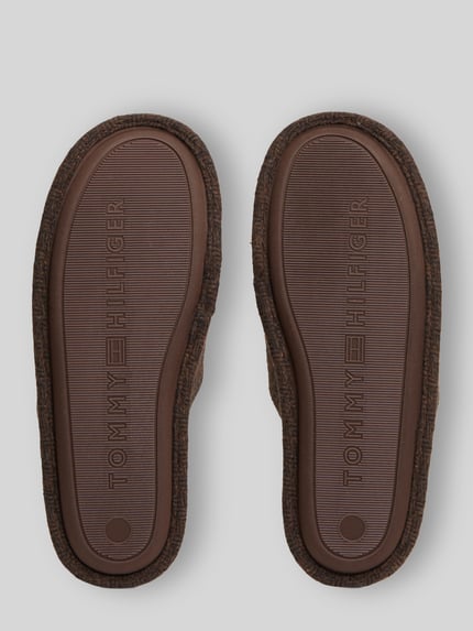 Tommy Hilfiger Hausschuh mit weichem Fleecefutter Mittelbraun 3