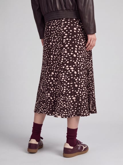 BOSS Midi-Rock mit Allover-Muster Modell 'Vafioreti' Dunkelbraun 5