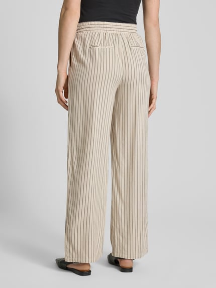 VERO MODA Loose Fit Bundfaltenhose aus Viskose-Leinen-Mix Modell 'JESMILO' Beige 5