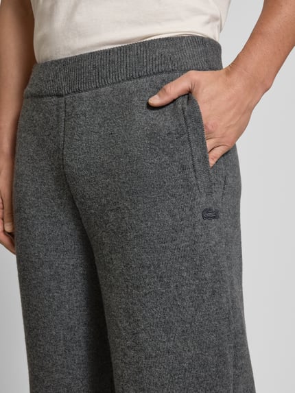 Lacoste Loose Fit Sweatpants aus Woll-Mix Mittelgrau 3