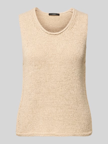 Gebreide top met ronde hals Shop The Look MANNEQUINE