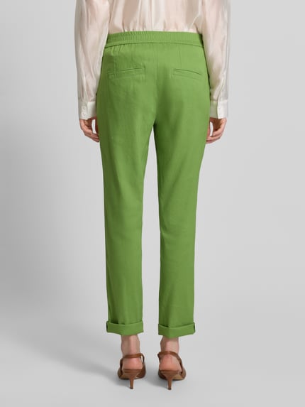Marc Cain Stoffhose aus Leinen-Mix mit französischen Eingrifftaschen Grass 5