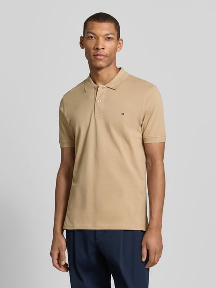 Christian Berg Men Koszulka polo o kroju regular fit z przeszyciami Piaskowy 4