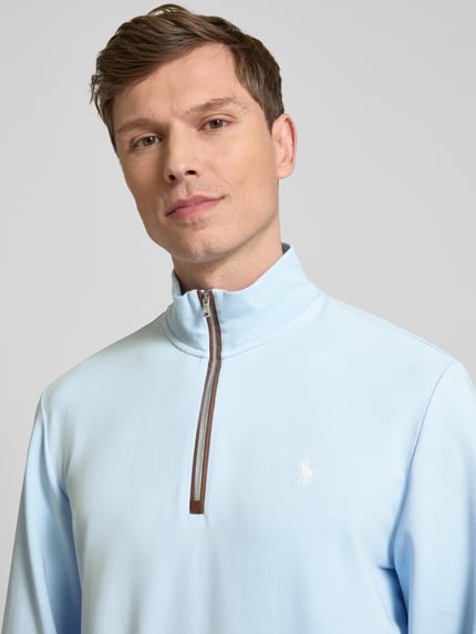 Polo Ralph Lauren Regular Fit Troyer aus Baumwoll-Mix Hellblau 3
