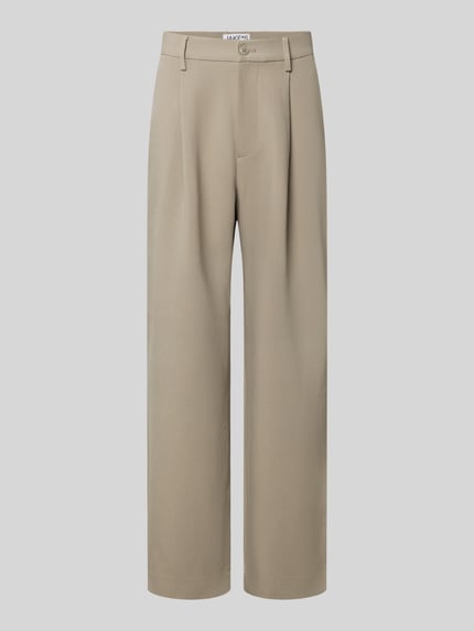 Wide Leg Bundfaltenhose mit Viskose-Anteil Shop The Look MANNEQUINE