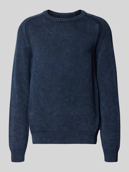 ARMEDANGELS Regular Fit Strickpullover aus reiner Baumwolle Modell 'VAANJO ' Dunkelblau 2