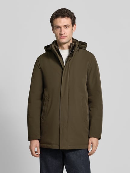 Geox Parka mit Kapuze und Eingrifftaschen Oliv 4