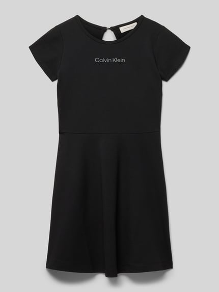 Calvin Klein Jeans Ausgestelltes Freizeitkleid aus Viskose-Mix Modell 'PUNTO SS' Black 1
