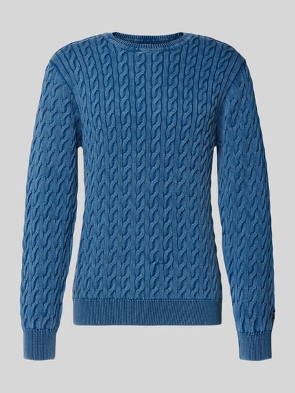 Levi's® Gebreide pullover met ribboorden, model 'PRESIDIO' Jeansblauw - 2