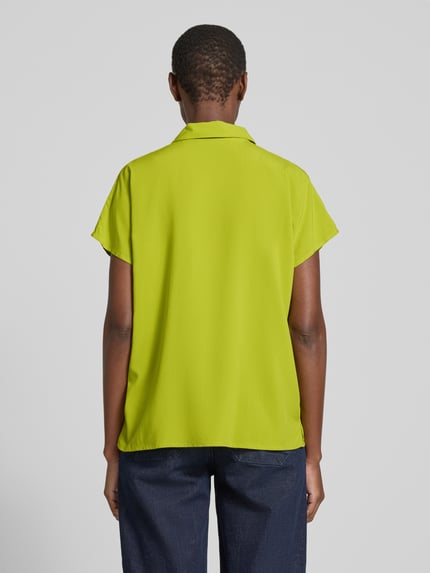 Christian Berg Woman Regular fit overhemdblouse met kapmouwen Appeltjesgroen - 5