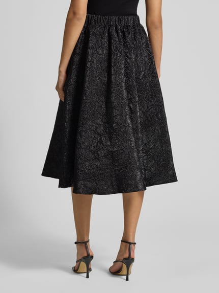 miss goodlife Spódnica midi z efektowną przędzą BLACK 5