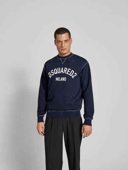 Dsquared2 Oversized Sweatshirt mit Label-Detail Dunkelblau 4