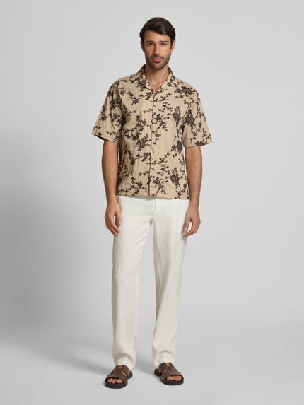 Jake*s Studio Men Vrijetijdsoverhemd met reverskraag Beige - 1