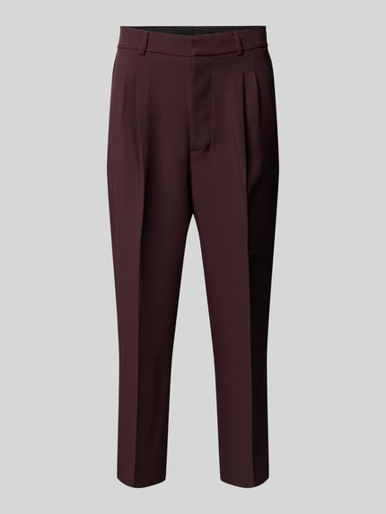 SEIDENSTICKER STUDIO Regular Fit Bundfaltenhose mit Bügelfalten Bordeaux 2
