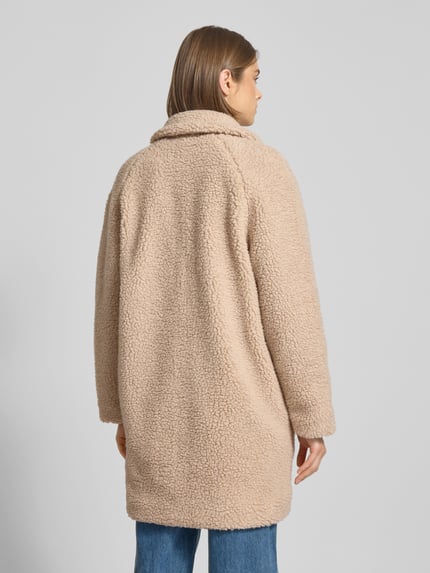 ONLY Relaxed Fit Teddy-Mantel mit Reverskragen Modell 'NEWAURELIA' Sand 5