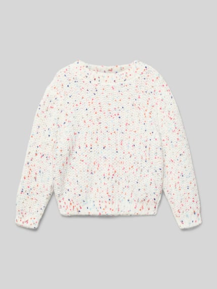 ONLY Regular Fit Strickpullover mit Allover-Muster Modell 'LUDI' Ecru 1