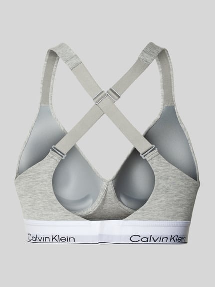 Calvin Klein Underwear Biustonosz typu bralette z watowanymi miseczkami model ‘Lift’ Jasnoszary 3
