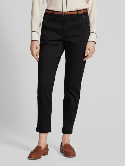 COMMA Chino met riem Zwart - 4