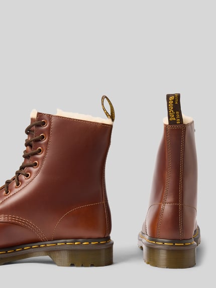 Dr. Martens Schnürstiefel mit Logo-Patch Modell 'Serena' Cognac 2
