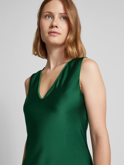 Weekend Max Mara Maxikleid mit V-Ausschnitt Modell 'GIUBBA' Smaragd 3