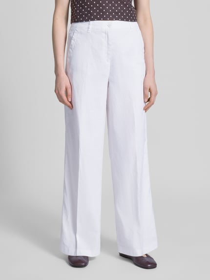 CAMBIO Leinenhose mit Eingrifftaschen Modell 'ADRIENNE' Weiss 4