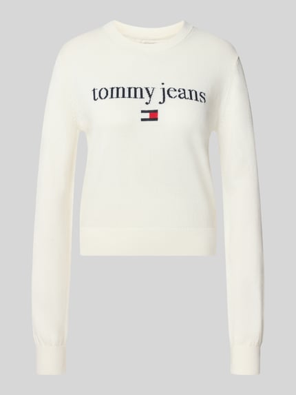 Tommy Jeans sweter o kroju regular fit z mieszanki bawełny Biały 2