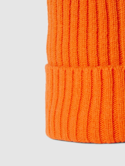 Jake*s Casual Beanie mit breitem Umschlag Orange 2