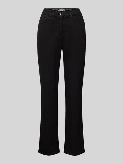 Raphaela By Brax straight leg jeans in 5-pocketmodel model 'PATTI STRAIGHT' Zwart - 2
