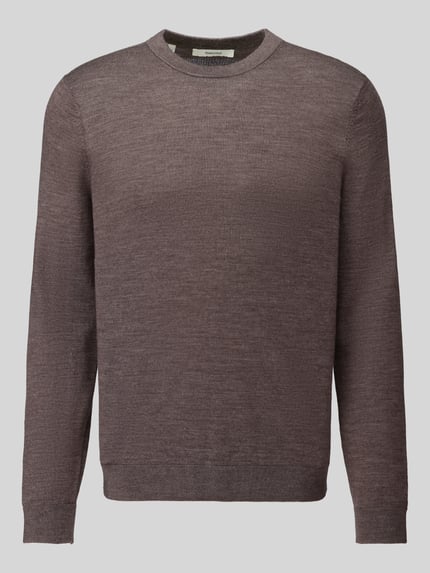 Selected Regular Fit Pullover aus reiner Wolle Modell 'TRAY' Mittelbraun 2